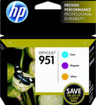 HP - 951 3-Pack Ink Cartridges - Cyan/Magenta/Yellow
