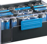 Dynex™ - Assorted Batteries with Storage Box (42-Pack) - Blue/Gray