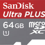 SanDisk - Ultra Plus 64GB microSDXC Class 10 UHS-1 Memory Card - Gray/Red