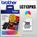 Brother - LC71CL 3-Pack Ink Cartridges - Yellow/Cyan/Magenta