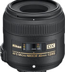 Nikon - AF-S DX Micro-NIKKOR 40mm f/2.8G Macro Lens - Black