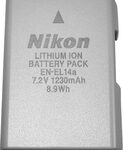 Nikon - EN-EL14a Rechargeable Lithium-Ion Battery - Silver