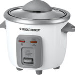 Black & Decker - 6-Cup Rice Cooker & Steamer - White