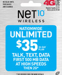 NET10 - $35 Top-Up Prepaid Card - Gray
