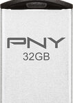 PNY - Micro Metal Attaché 32GB USB 2.0 Flash Drive - Matte Silver