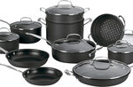 Cuisinart - Chef's Classic 17-Piece Nonstick Cookware Set - Black