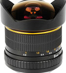 Bower - 8mm f/3.5 Super-Wide-Angle Fish-Eye Lens for Most Nikon F DSLR Cameras - Black