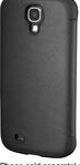 Platinum - Leather Flip Case for Samsung Galaxy S 4 Cell Phones - Black