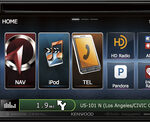Kenwood - 6.2" - Built-In GPS - CD/DVD - Built-In Bluetooth - Built-In HD Radio - In-Dash Deck - Black