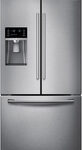 Samsung - 22.5 Cu. Ft. Counter-Depth French Door Refrigerator with Thru-the-Door Ice and Water - Stainless Steel