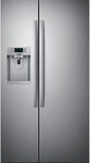 Samsung - 22.3 Cu. Ft. Counter-Depth Side-by-Side Refrigerator with Thru-the-Door Ice and Water - Stainless Steel