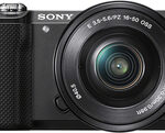 Sony - Alpha a5000 Mirrorless Camera with 16-50mm Retractable Lens - Black