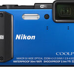 Nikon - Coolpix AW130 16.0-Megapixel Digital Camera - Blue