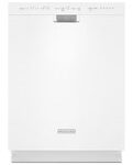 KitchenAid - 24" Built-In Dishwasher with Stainless Steel Tub - White