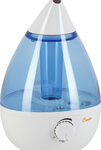Crane - 0.9-Gal. Ultrasonic Drop Shape Humidifier - White/Blue