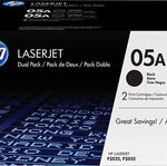 HP - 05A 2-Pack High-Yield Ink Cartridges - Black
