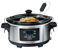 Hamilton Beach - Set & Forget 6-Quart Slow Cooker - Silver - Image 1