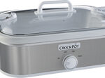 Crock-Pot - 3.5-Quart Slow Cooker - Stainless-Steel/White