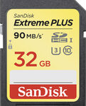 SanDisk - Extreme PLUS 32GB SDHC UHS-I Memory Card - Black