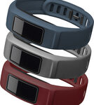 Garmin - Downtown Accessory Bands for vívofit 2 Activity Trackers (3-Pack) - Burgundy/Slate/Navy