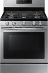 Samsung - 30" Self-Cleaning Freestanding Gas Convection Range - Stainless Steel