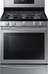 Samsung - 30" Self-Cleaning Freestanding Gas Convection Range - Stainless Steel