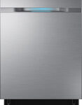 Samsung - WaterWall 24" Tall Tub Built-In Dishwasher - Stainless Steel