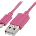 Insignia™ - Apple MFi Certified 3' Lightning-to-USB Type A Charge-and-Sync Cable - Hot Pink