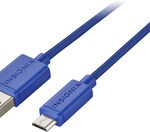 Insignia™ - 3' Micro USB-to-USB Type A Charge-and-Sync Cable - Cobalt Blue