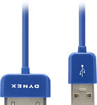 Dynex™ - Apple MFi Certified 3' Apple® 30-Pin Cable - Blue