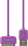 Dynex™ - Apple MFi Certified 3' Apple® 30-Pin Cable - Orchid