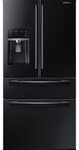Samsung - 24.7 Cu. Ft. 4-Door French Door Refrigerator with Thru-the-Door Ice and Water - Black