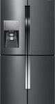 Samsung - 22.6 Cu. Ft. Counter-Depth 4-Door Flex French Door Refrigerator - Black Stainless Steel
