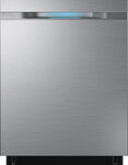Samsung - WaterWall 24" Tall Tub Built-In Dishwasher - Stainless Steel