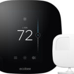 ecobee - ecobee3 Programmable Touch-Screen Wi-Fi Thermostat (2nd Generation) - Black/White