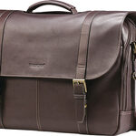 Samsonite - Flapover Laptop Briefcase - Brown