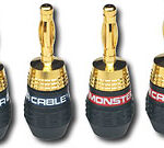 Monster - Quick Lock Gold Banana Connector (2-Pair Pack)