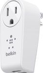 Belkin - Boost Up 2-Port Swivel Charger and Outlet - White