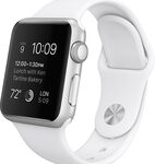 Apple - Apple Watch™ Sport 38mm Silver Aluminum Case - White Sports Band