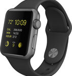 Apple - Apple Watch™ Sport 38mm Space Gray Aluminum Case - Space Gray Sports Band