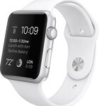 Apple - Apple Watch™ Sport 42mm Silver Aluminum Case - White Sports Band