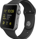 Apple - Apple Watch™ Sport 42mm Space Gray Aluminum Case - Space Gray Sports Band