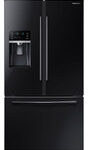 Samsung - 22.5 Cu. Ft. Counter-Depth French Door Refrigerator with Thru-the-Door Ice and Water - Black