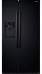 Samsung - 22.3 Cu. Ft. Counter-Depth Side-by-Side Refrigerator with Thru-the-Door Ice and Water - Black