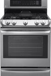 LG - 6.3 Cu. Ft. Self-Cleaning Freestanding Gas Convection Range - Stainless Steel