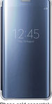 Samsung - Clear View Case for Samsung Galaxy S6 edge Plus Cell Phones - Blue/Black