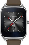 Asus - ZenWatch 2 Smartwatch 49mm Stainless Steel - Silver/Taupe Rubber