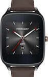Asus - ZenWatch 2 Smartwatch 49mm Stainless Steel - Gunmetal/Brown Leather