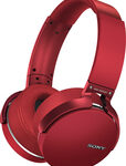 Sony - Extra Bass Over-the-Ear Bluetooth Headphones - Red