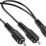 Insignia™ - Female-to-Male RCA Y-Adapter - Black